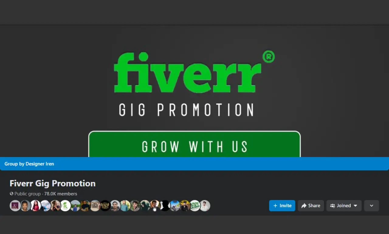 Promote your Fiverr gigs in Facebook groups